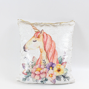 LK bambini personalizzati adoravano graziosa fodera per cuscino <span class=keywords><strong>unicorno</strong></span> con paillettes - Product Image 6