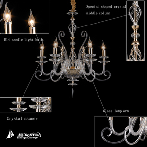 Nueva moderna k9 araña de cristal velas para el <span class=keywords><strong>restaurante</strong></span> - Product Image 6