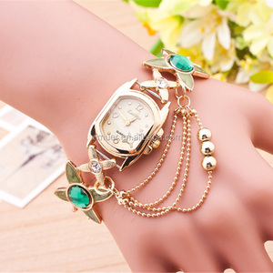 Pretty Fashion <strong>Bracelet</strong> Watch Gold <strong>Bead</strong> Chain Tassels Watches - Product Image 4