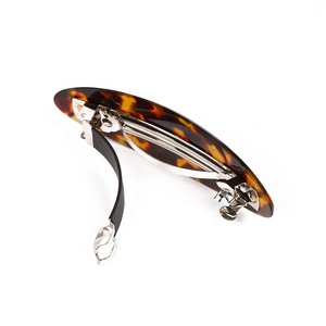 CANYUAN – <span class=keywords><strong>barrette</strong></span> à <span class=keywords><strong>cheveux</strong></span> noir moyen arrondi en filet d'acétate, <span class=keywords><strong>barrette</strong></span> classique à léopard pour l'hypoténuse - Product Image 4