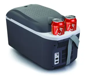 nice themo electric outdoor camping DC12V-AC110-230V cooler box mini Portable car Fridge with two holder 16L ErP class A+