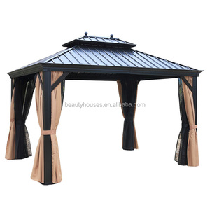 Gazébo d'extérieur style rétro, tente de <span class=keywords><strong>jardin</strong></span> avec côtés - Product Image 1