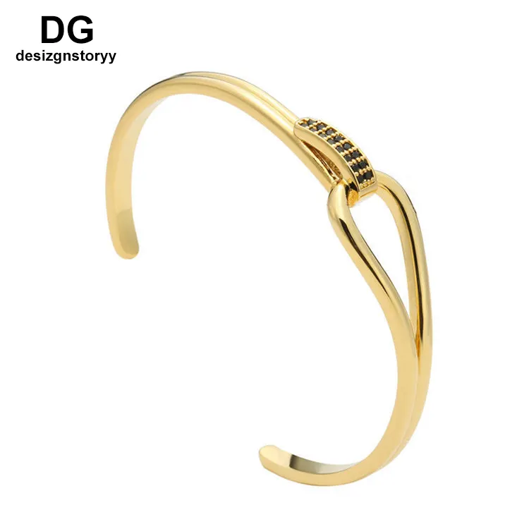 Pulseiras anil arjanda micro pave de luxo, braceletes abertos para homens e mulheres