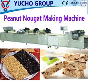 เครื่องทำและตัดขนมถั่วลิสงเครื่องทำสายการผลิตบาร์นูกัตพลังงานซีเรียลเค้กข้าว