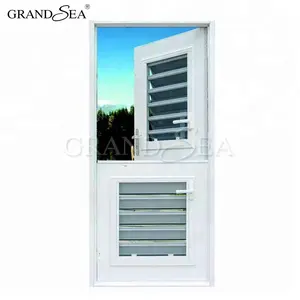 Aluminum frame dutch door replacement glass jalousie louver hurricane proof aluminium storm swing door