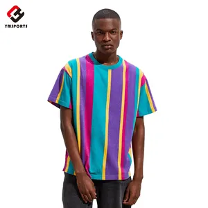 Wholesale Manufacture Vintage Clothing T-Shirts、Design Printed Stripe T ShirtでBulk