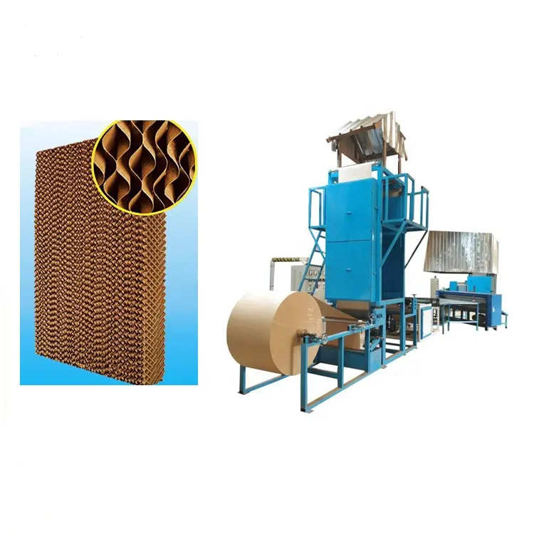 5090 corrugated cellulose evaporative cooling pad machine ,household air cooler cooling pad machine