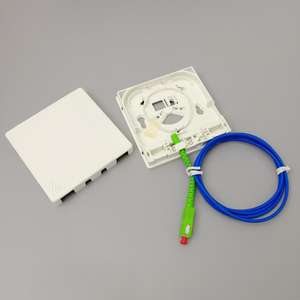 86 Type 2 Core Desktop Small Ftth roset SC Fiber Optic Wall <span class=keywords><strong>Terminal</strong></span> Box Fiber Faceplate Fiber Optic Socket Rosette Box - Product Image 1
