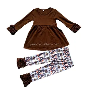 Baju Tunik Katun Coklat, Baju Legging Motif Turki Cocok, Pakaian Butik Anak
