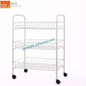 Bastidores de <span class=keywords><strong>metal</strong></span> de acero de almacenamiento de cocina de tres capas resistentes a la luz de alta calidad - Product Image 6