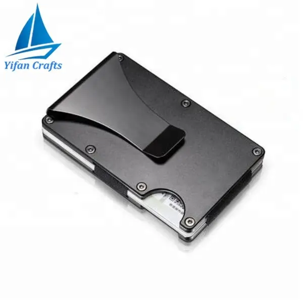 Factory price Stainless money clip hardware for wallets RFID Card Holder Aluminum for Men