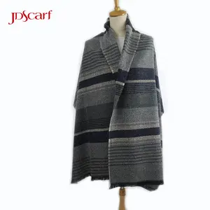 Winter Warm Cashmere Mens Poncho Sjaal Peruaanse Alpaca Wol Geweven Sjaals Capes Poncho