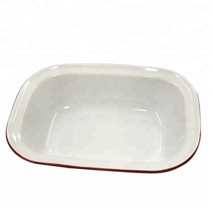 Nützliche Hause Und Restaurant Metall Emaille Weißen Schüsseln Und Platten - Product Image 6