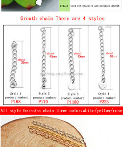 XD Factory wholesale P179 925 Sterling Silver <strong>Necklace</strong> <strong>Extender</strong> 925 Silver Extension Chain 925 Sterling Silver Growth Chain - Product Image 2