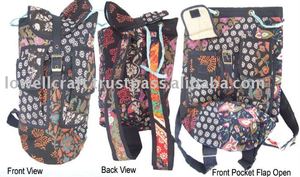 Mochila para Portátil Lowellcraft, Diseño Moderno y Suave, Gran Capacidad, Patrón Geométrico, Tela de Algodón, Respaldo con Curva Fisiológica - Product Image 4