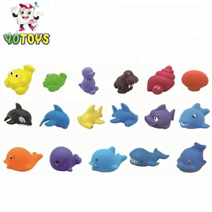 Figet 10pcs Mini Plastik Meeres tier Spielzeug Weiche Baby Badewanne Spielzeug Set für Kinder Badezimmer Jouet - Product Image 6