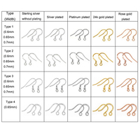 Fermoirs à crochet d'oreille en argent massif 925, fournitures pour la fabrication de bijoux, boucles d'oreilles pendantes, livraison gratuite
