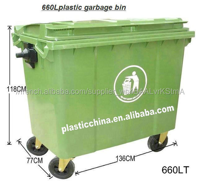 660 litres Debout Structure et Approvisionné, Fonction Écologique En Plastique Poubelle