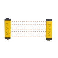 Sensor Tirai Lampu Keselamatan Optik, Sensor Penghalang Cahaya Keselamatan 24VDC NPN NC Dipasang untuk Mesin Stempel Mesin Pemotong