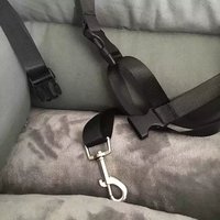 Hunde-Autositz Gestreift Umweltfreundlich Weich Komfortabel Wasserdicht Sicherheitsgurt Reisetasche Erhöhter Sitz für Kleine/Mittlere Hunde