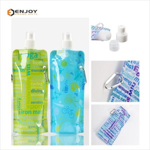 Bouteille d'eau pliable en PE personnalisée de haute qualité pour le sport, sans BPA, avec logo imprimé, pour la randonnée en extérieur - Product Image 6