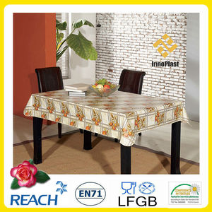 Nappe de <span class=keywords><strong>table</strong></span> jetables 3 coureur./pvc <span class=keywords><strong>chemin</strong></span> de <span class=keywords><strong>table</strong></span> non tissé avec film transparent surface backing+ - Product Image 3
