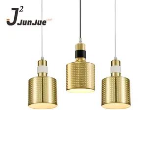 2017 moderno nuovo design elettrolitico hollow oro <span class=keywords><strong>paralume</strong></span> e14 ciondolo appeso luce - Product Image 1