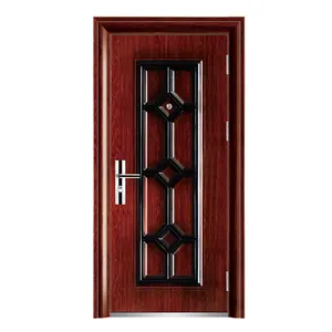 Feuilles de porte extérieure, protection de porte simple, design de porte en fer, robuste, durable