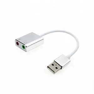 ใหม่เสมือน7.1ช่องภายนอก USB 2.0การ์ดเสียงอะแดปเตอร์การ์ดเสียงพร้อมสายเคเบิล