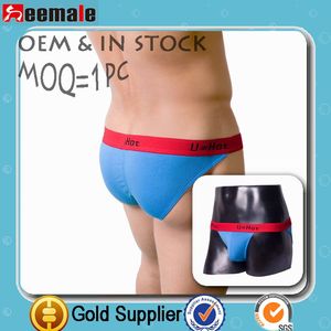 Envío de la muestra verdadera imagen de ropa interior de algodón orgánico Sexy cubierta del pene Uzhot ropa interior SU13003 - Product Image 1