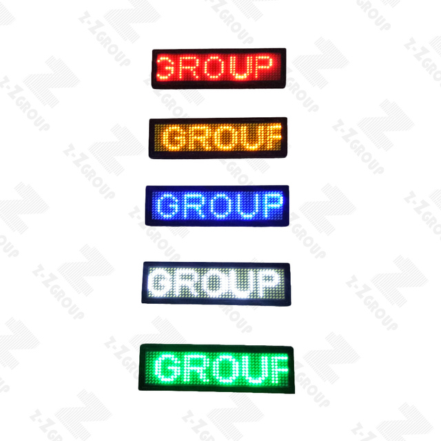 Electronic Scrolling Rechargeable LED Mini Programming Name Badge/Tags Multi-colors Wearable Pin Magnet Nameplate/ Time Plate