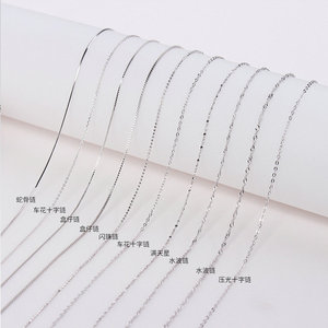 Della fabbrica del commercio all'ingrosso di Gioielli FAI DA TE palla onda di acqua croce della catena del serpente <span class=keywords><strong>collana</strong></span> in <span class=keywords><strong>argento</strong></span> 925 - Product Image 2