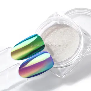 ผงเปลี่ยนสีเล็บ1G Neon Aurora,สีทาเล็บสีโครเมียมสำหรับตกแต่งเล็บ