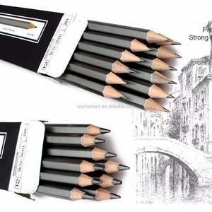 Ensemble de 12 crayons <span class=keywords><strong>à</strong></span> <span class=keywords><strong>dessin</strong></span> artistique de haute qualité, pour croquis, <span class=keywords><strong>crayon</strong></span> Standard, doux et sûr, Non toxique, pour fournitures artistiques - Product Image 1
