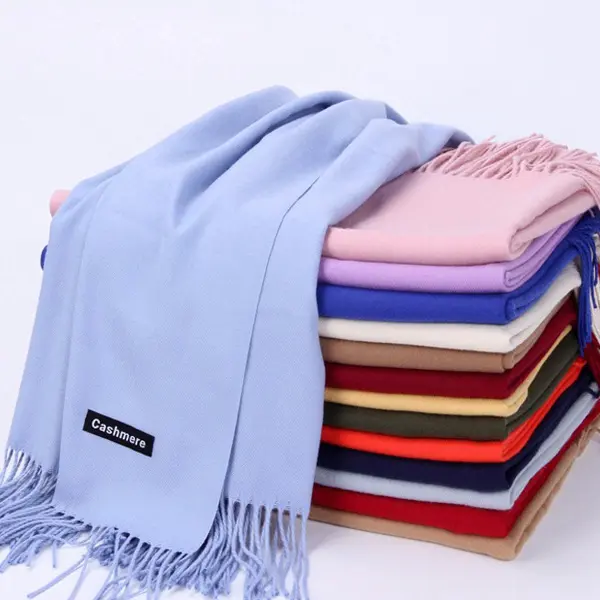 Giá Rẻ Phụ Nữ Thời Trang Pashmina Đồng Bằng Khăn Rắn Màu Khăn Cashmere