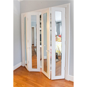 Inserts <span class=keywords><strong>de</strong></span> porte en bois pour l'intérieur au design moderne, porte pliante en verre - Product Image 2