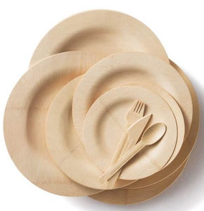 Natural Wooden Cutlery Tray/Dishes/Plates Disposable Food Tray in Dalian