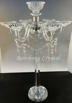 2013 tall clear crystal 7 arms candélabres mariage centres de( bs.- ch057)