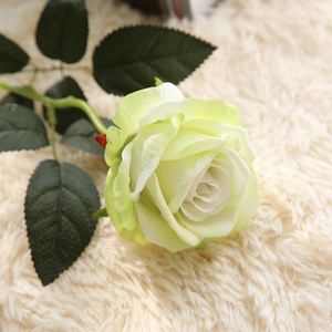 زهور اصطناعية بيضاء مخملية واقعية عالية الجودة ذات ساق طويلة من الفلانيل للمنزل ديكور الزفاف - Product Image 6