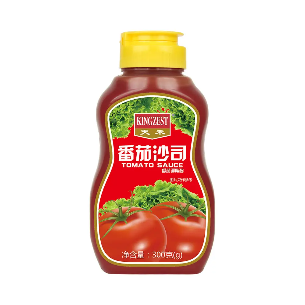 Chinese Factory Wholesale Low Price Best Quality Fresh 300g Bottled TOMATO KETCHUP for pizza chips