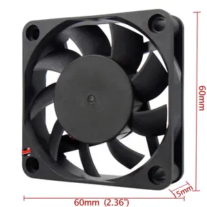 High Performance Dc 60mm 3volt 5v 12v 18v 24v 6015 Small Ball Bearing 60x60x15 Cooling Fan