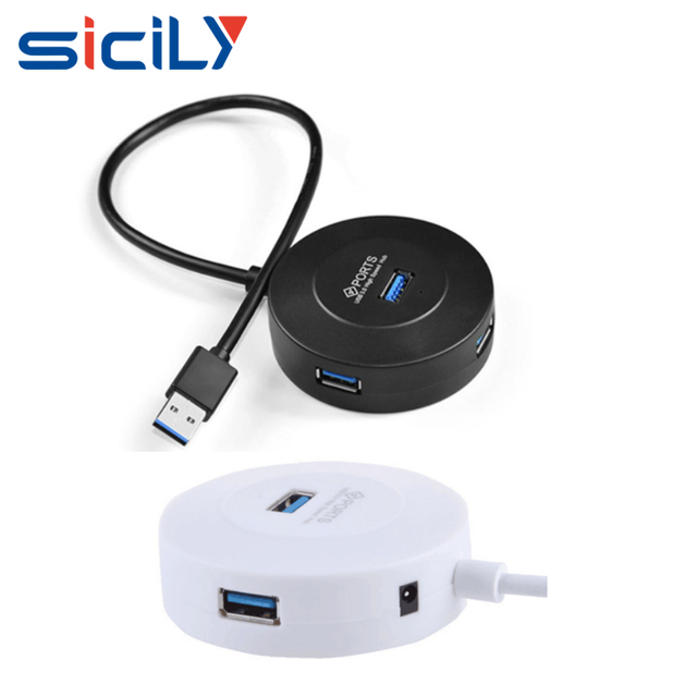 High Speed Round Shape Usb Hub 3.0 ,Corporate Gift 4 Port Usb 3.0 Hub
