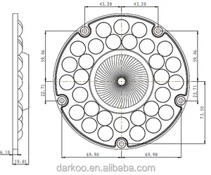 90 Grad smd LED-Hoch regal linse mit 160 Durchmesser für industrielle Beleuchtung