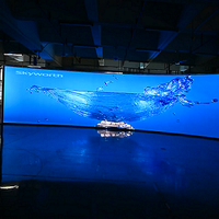 Layar Video LED Lengkung Resolusi Tinggi P3.91 Indoor/Panel Layar LED/Layar LED HD untuk Studio TV Siaran Video Langsung