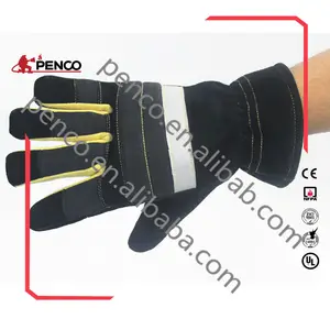 Cowhide Leather Nomex Lining Structural Firefighting Glove