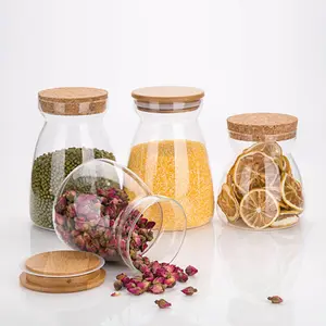 Chinese supplier factory wholesale kitchen storage heat-resistant glass jar