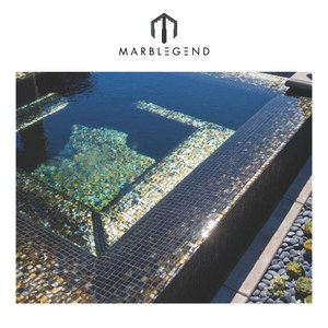 <span class=keywords><strong>Peinture</strong></span> en mosaïque de verre bleu faite à la main pour mosaïque de <span class=keywords><strong>piscine</strong></span> - Product Image 4