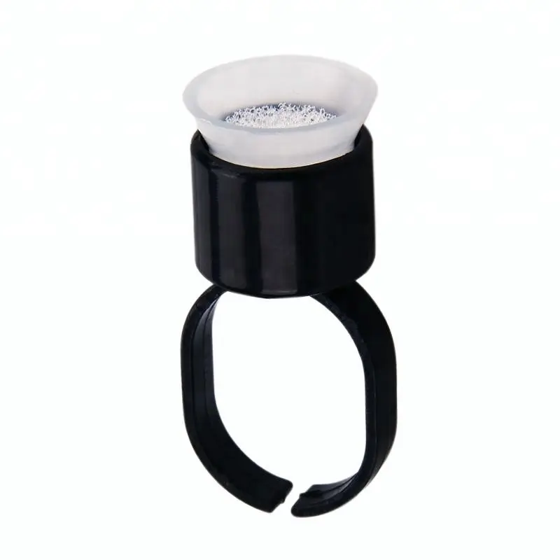 टैटू स्याही काले टोपी अंगूठी वर्णक अंगूठी कप स्पंज के साथ टैटू सामान accessoire डे टैटू आपूर्ति साफ