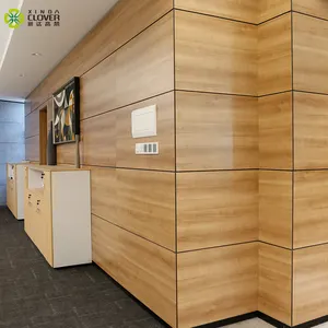 Desain Terbaru Desain Partisi Dinding Kayu Modern 16Mm Partisi Dinding Kantor Dalam Ruangan Melamin