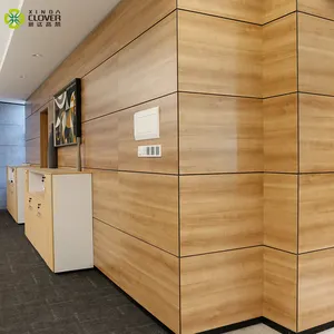 Partición de pared de madera moderna de último diseño, división de pared de melamina de 16mm para interiores y oficinas